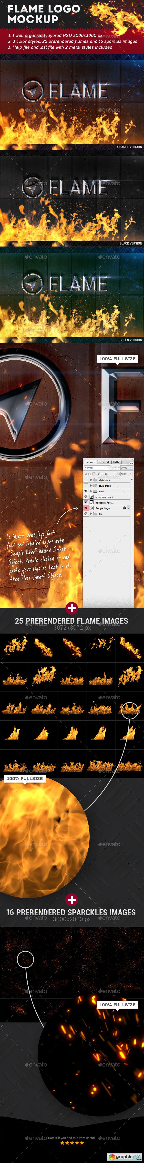 Flame Logo Mockup