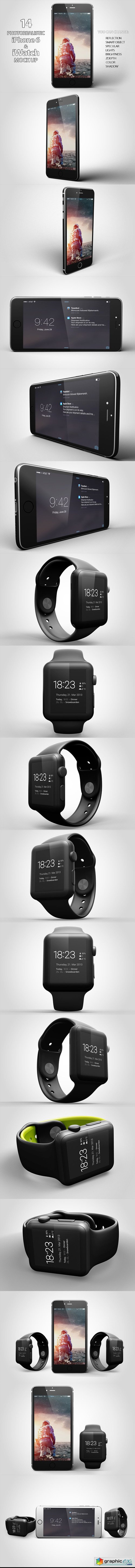 iPhone 6 & iWatch Mock Up