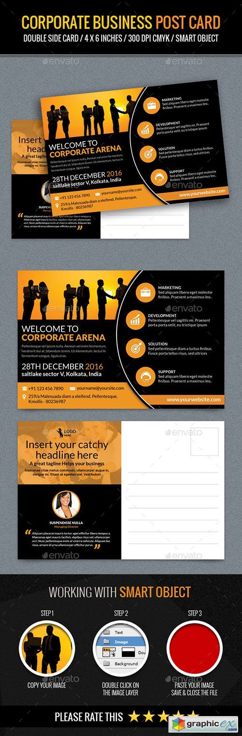 Corporate and Business Post Card Template