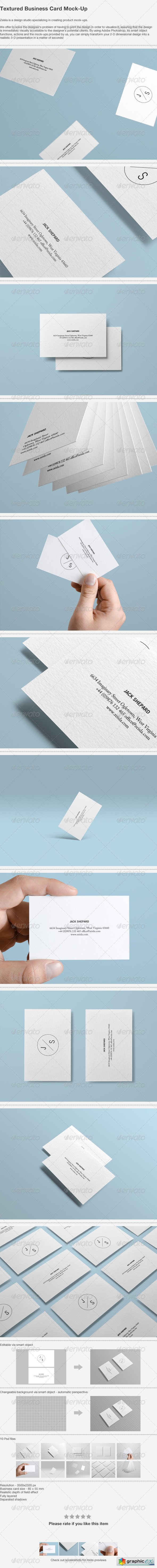Textured Business Card Mock-up