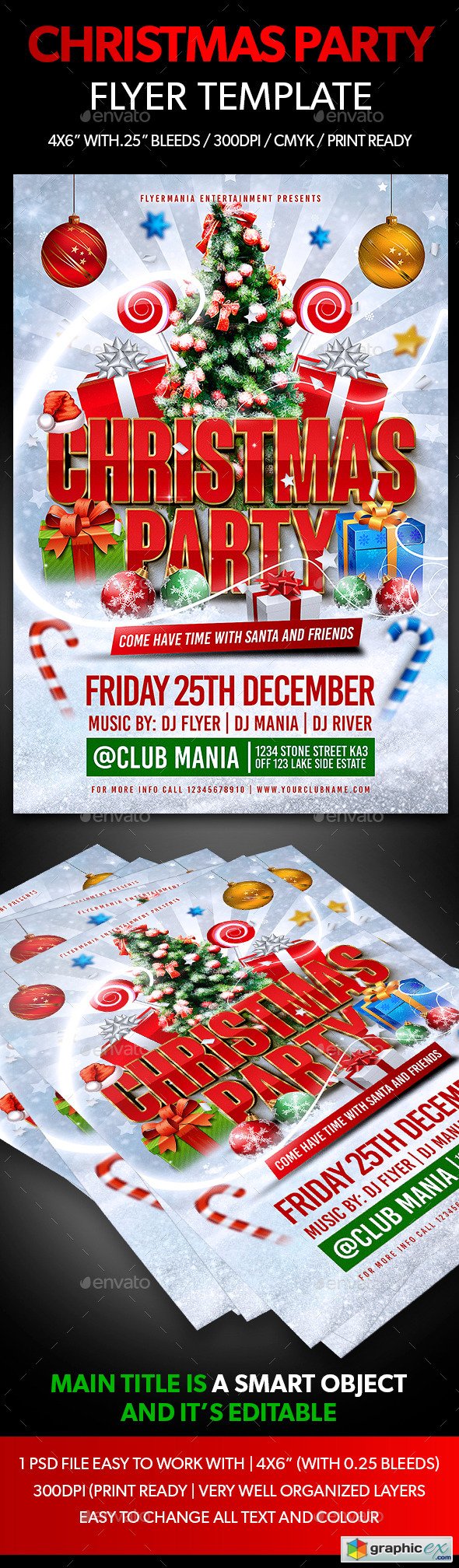 Christmas Party Flyer Template 9455114
