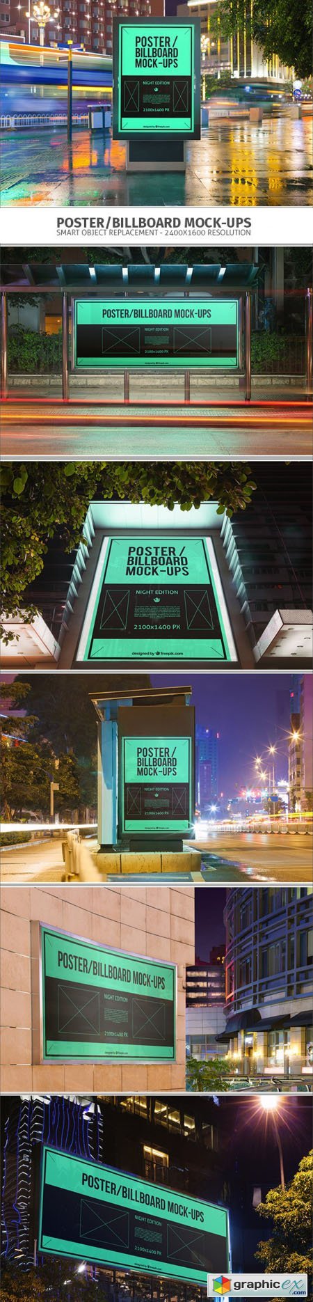 Advertising Billboard Posters Mock-up PSD Templates