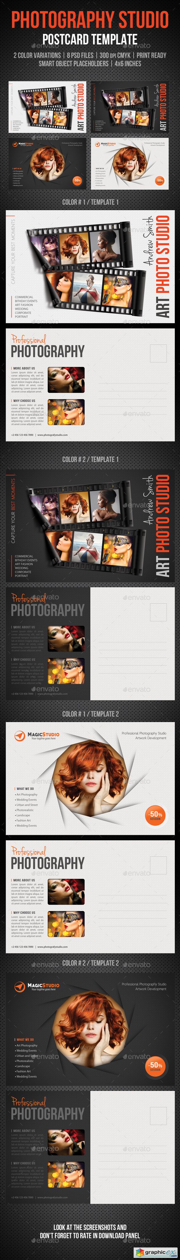 Photography Studio Postcard Template Pack