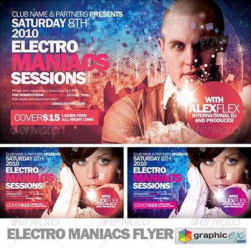 Electro Maniacs Flyer Template