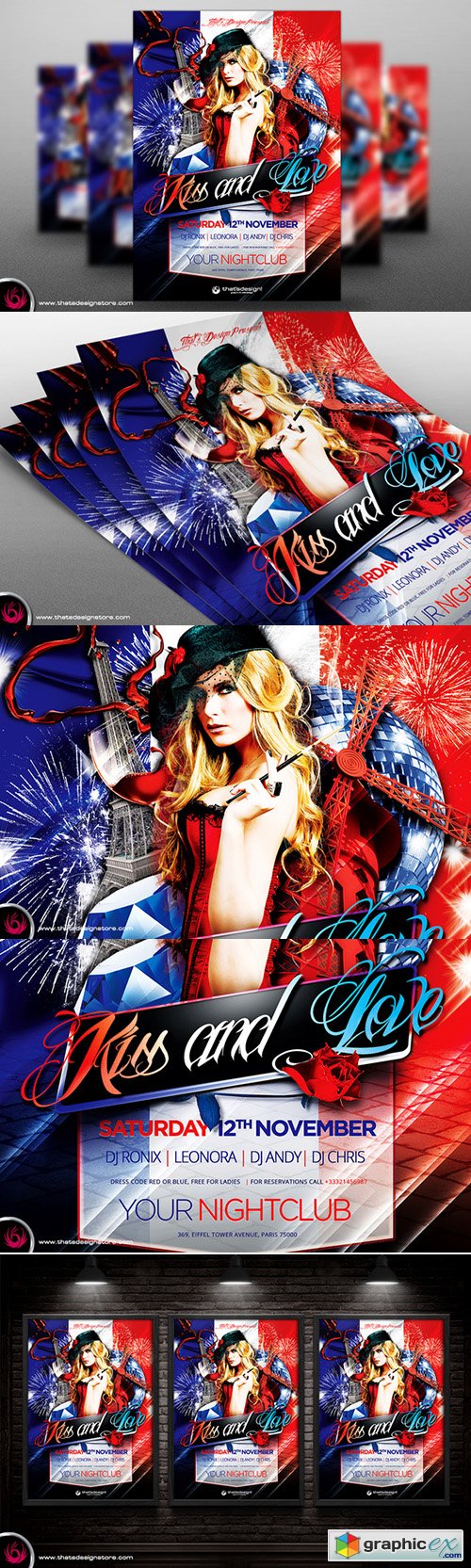 French Party Flyer Template V1