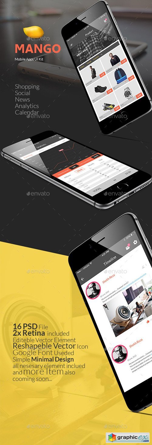 Mango | IOS Mobile UI Kit