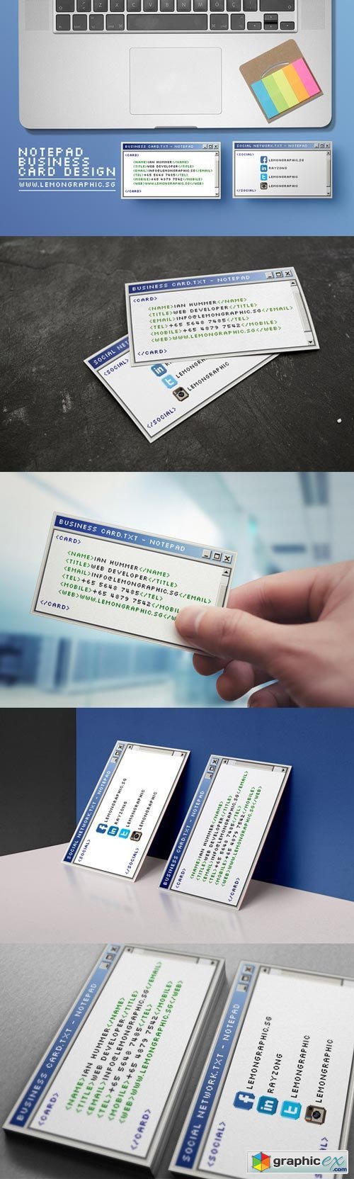 Notepad Programmer Business Card