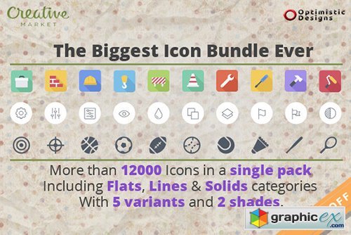 12000 Massive Vector Icons Bundle #1