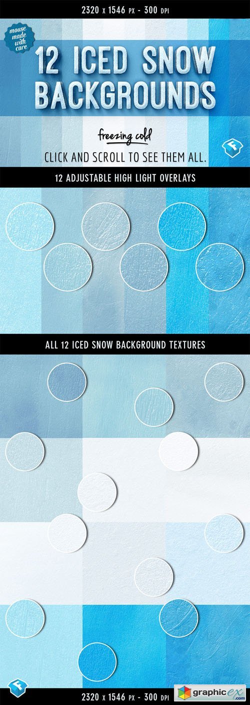 12 Iced Snow Background Textures