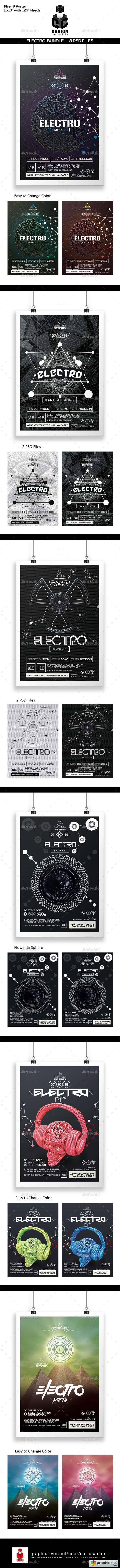 Electro Bundle Poster & Flyer Templates