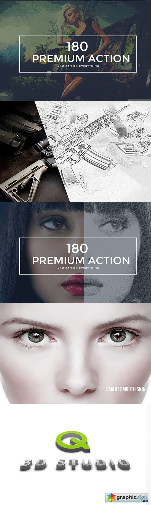 180 Premium Photoshop Action 341579
