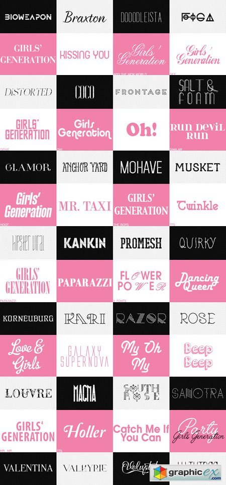 Girls' Generation Fonts - 81 Fonts