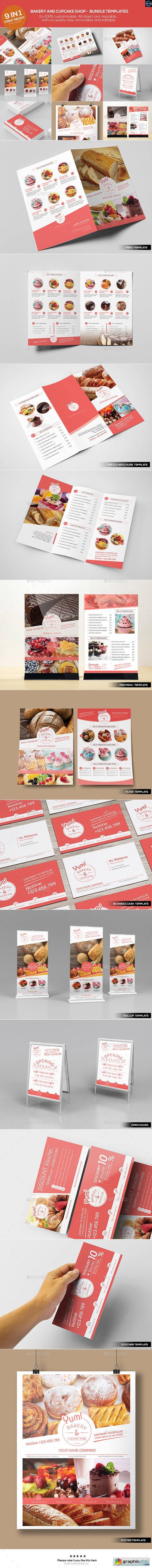 Bakery & Cupcake Shop - Bundle Templates