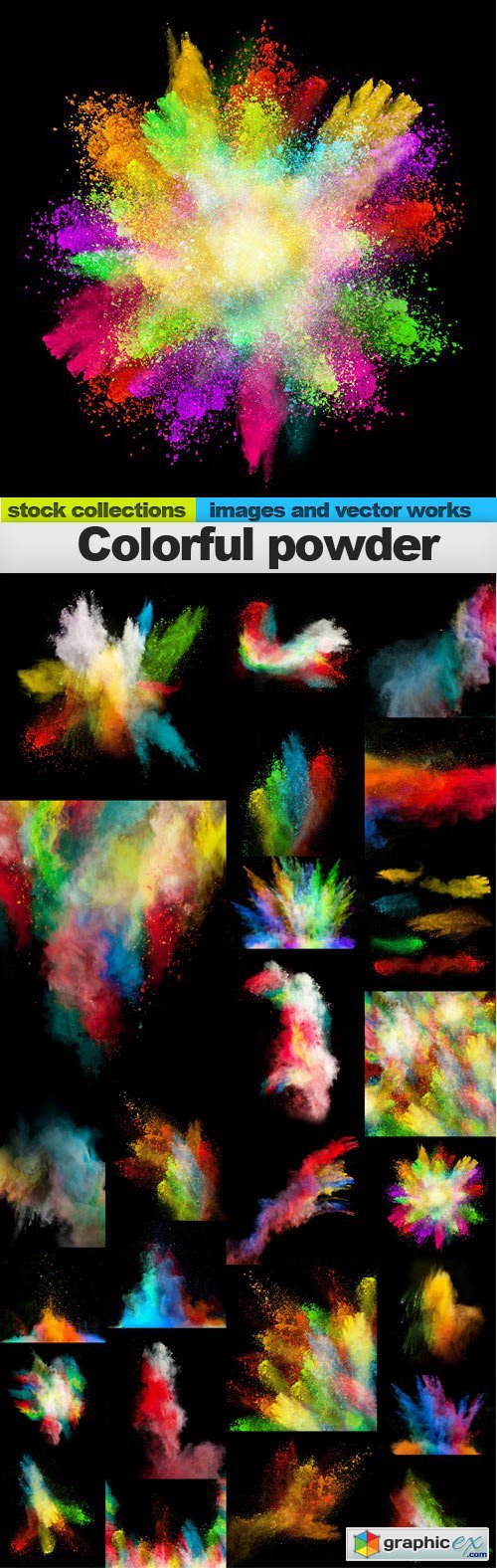 Colorful powder,25 x UHQ JPEG