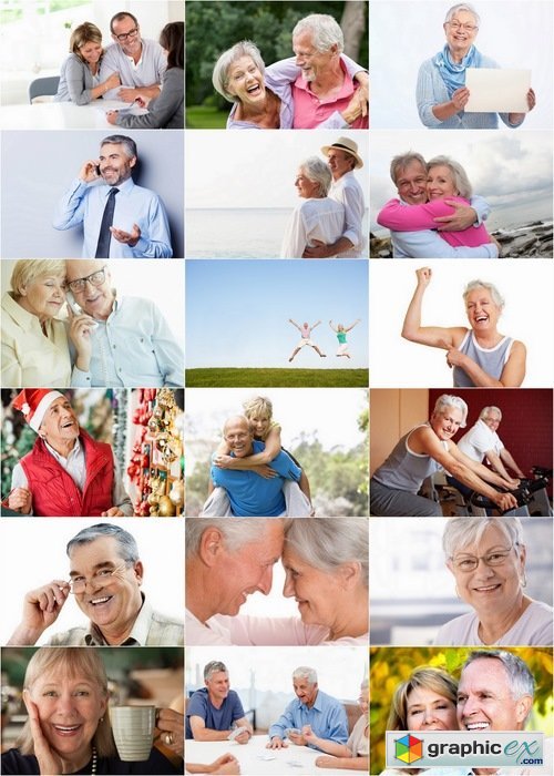 Happy seniors and old people - HQ Jpg