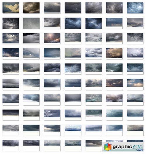 80 Rain Clouds Photoshop Overlays