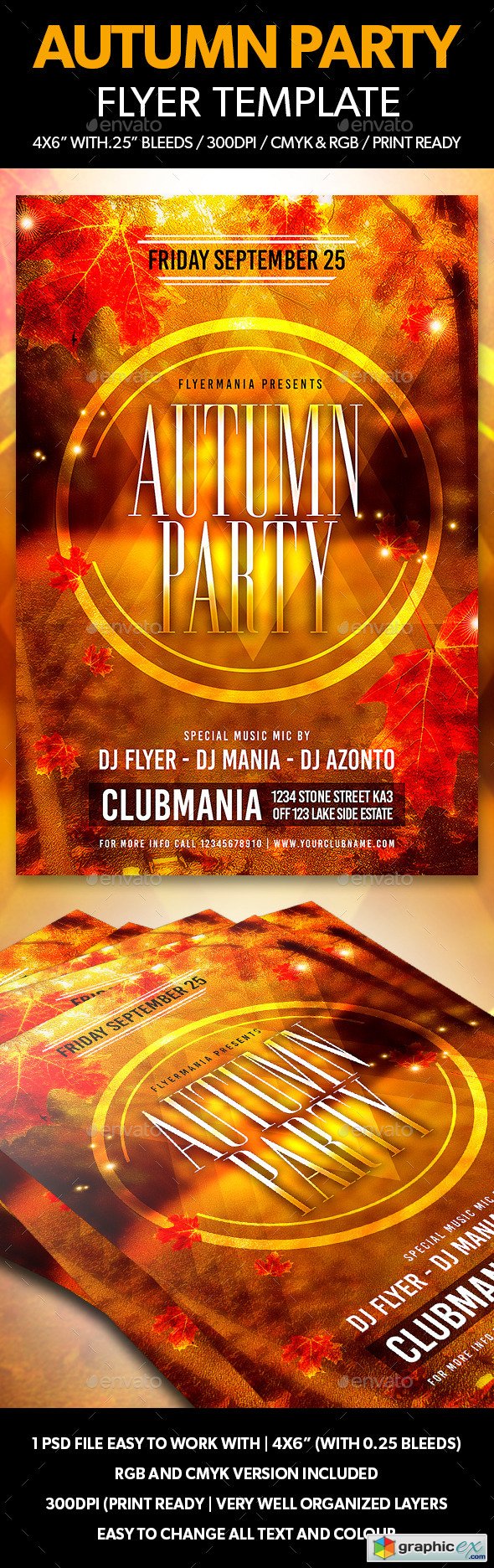 Autumn Party Flyer Template 12716362