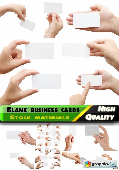 Hands of people with blank business cards - 25 HQ Jpg
