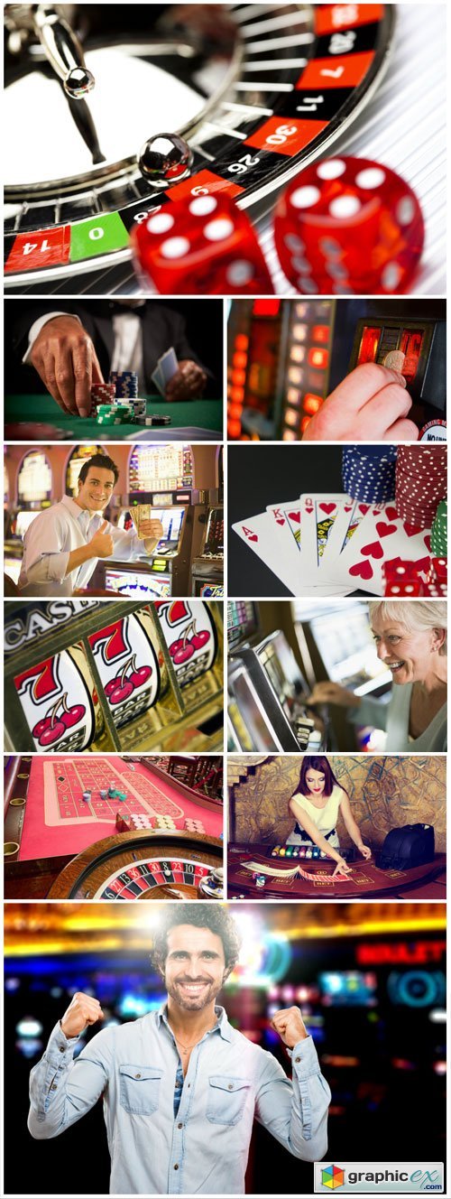 Casinos and people, gambling - Stock photo