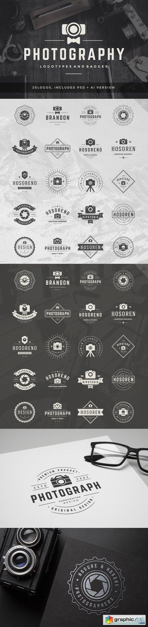 20 Photography logos and badges