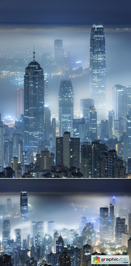 Stock Photo - Misty Night City