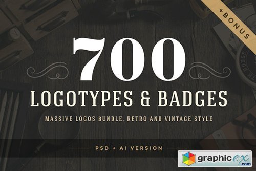 700 Logos and Badges Bundle