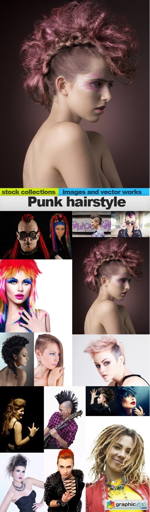 Punk hairstyle, 15 x UHQ JPEG