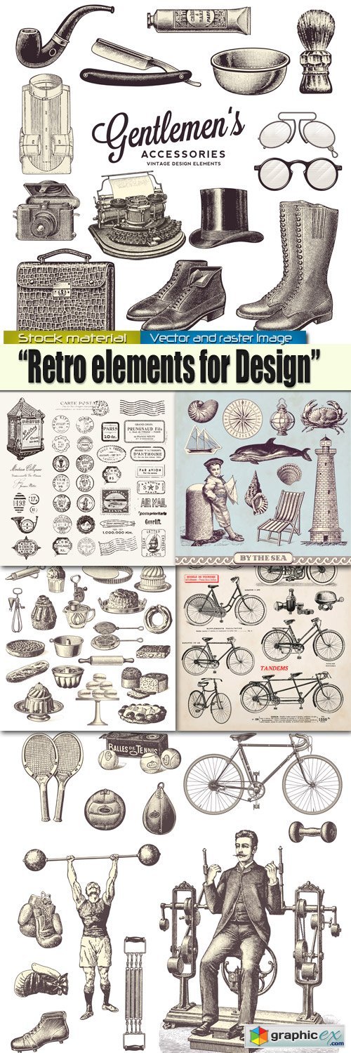 Retro elements for Design