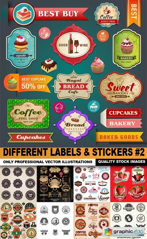 Different Labels & Stickers #2 - 25 Vector