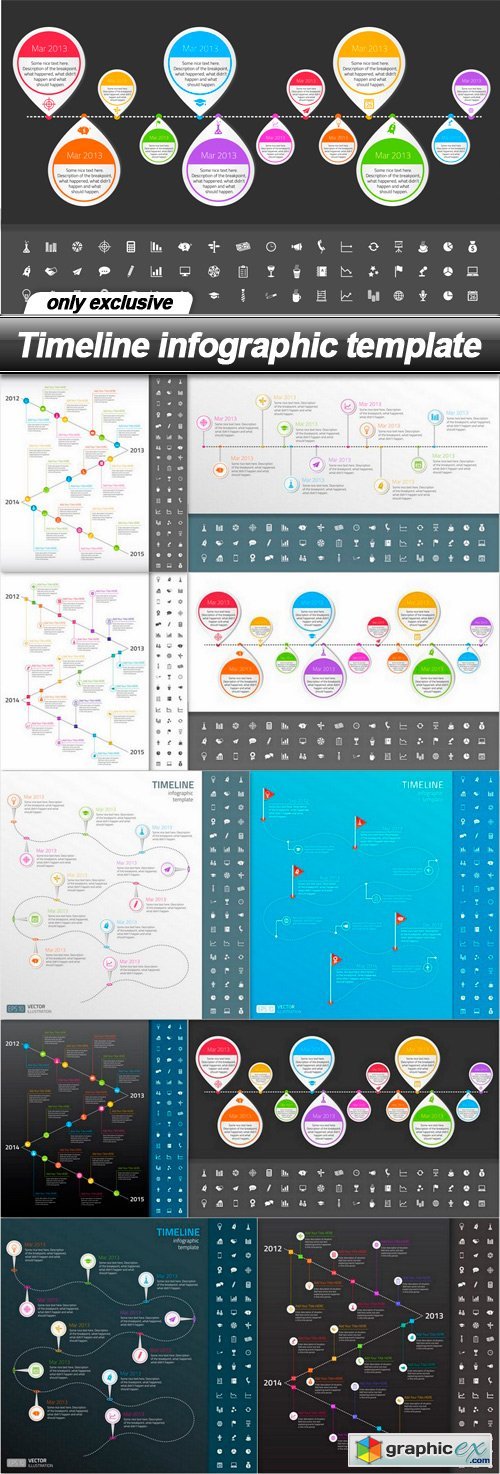 Timeline infographic template - 10 EPS