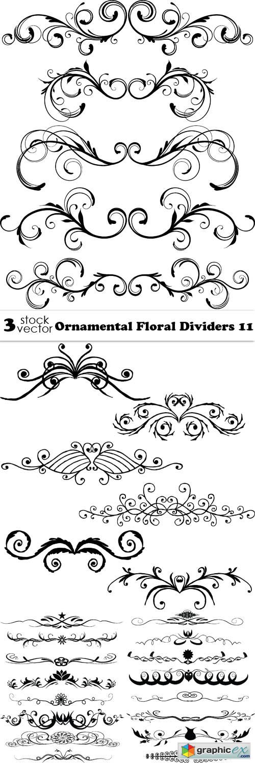 Vectors - Ornamental Floral Dividers 11