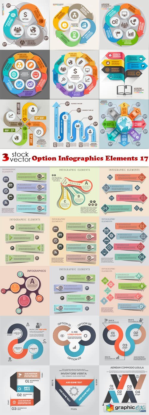 Vectors - Option Infographics Elements 17