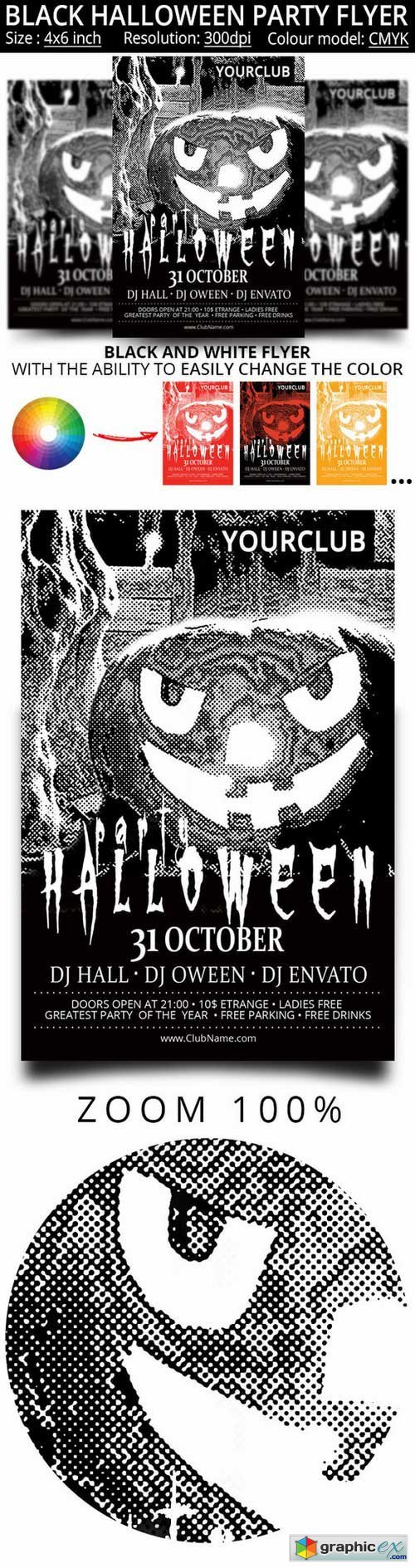 Black and white flyer for the Hallow