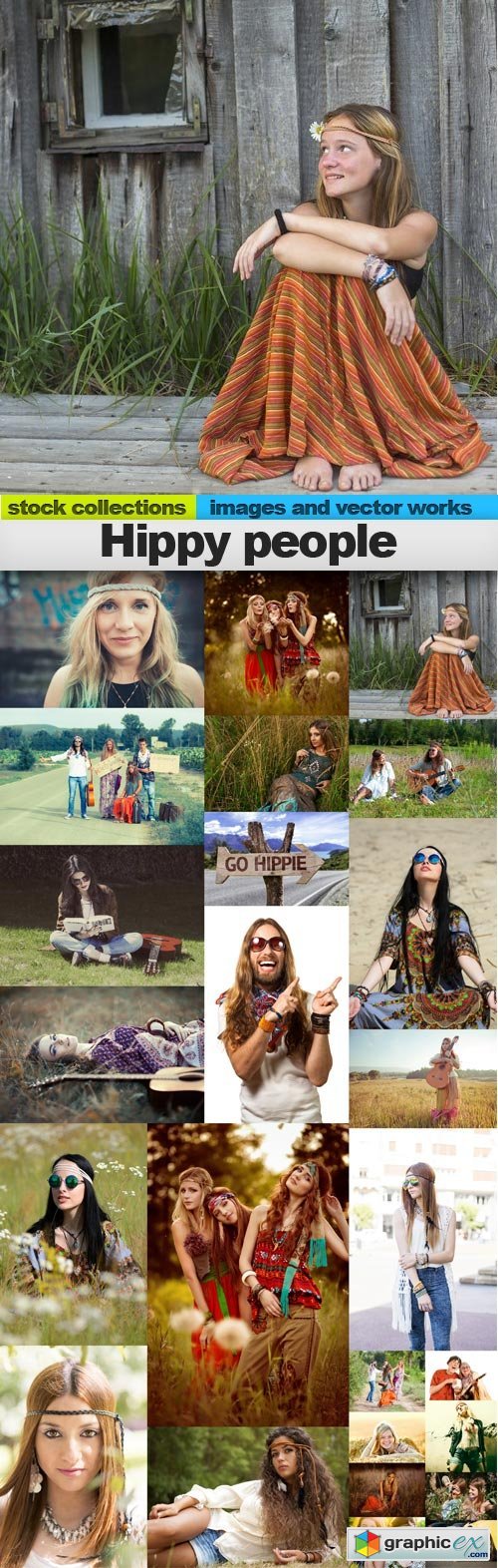 Hippy people,25 x UHQ JPEG