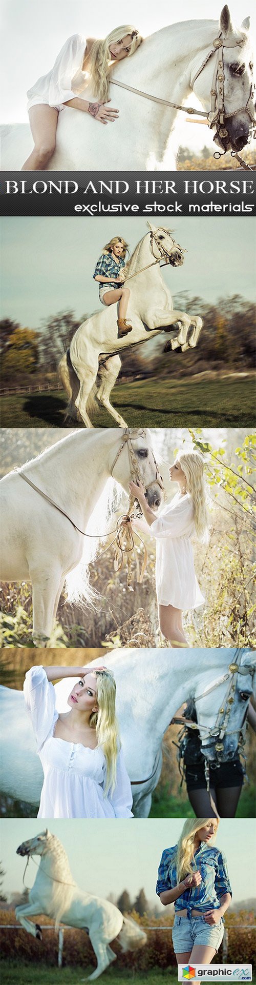Blond and her horse - 5 UHQ JPEG