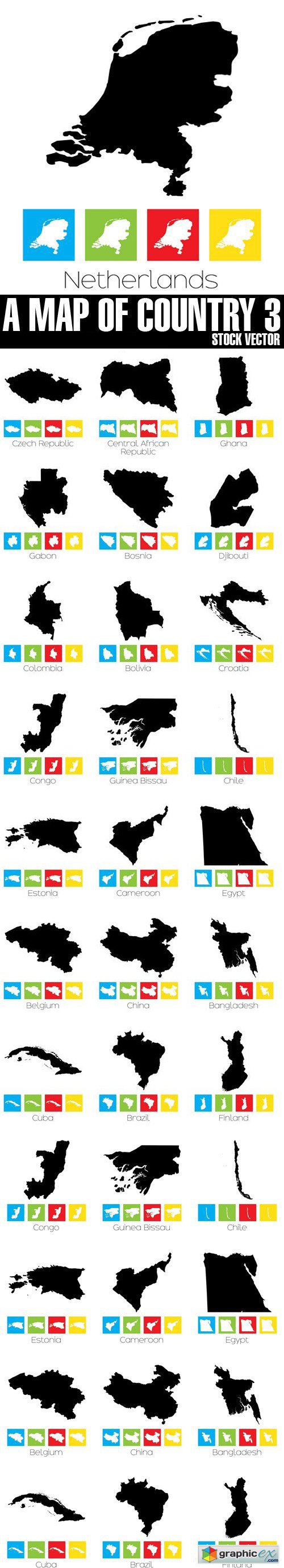 Stock Vectors - A Map Of Country 3