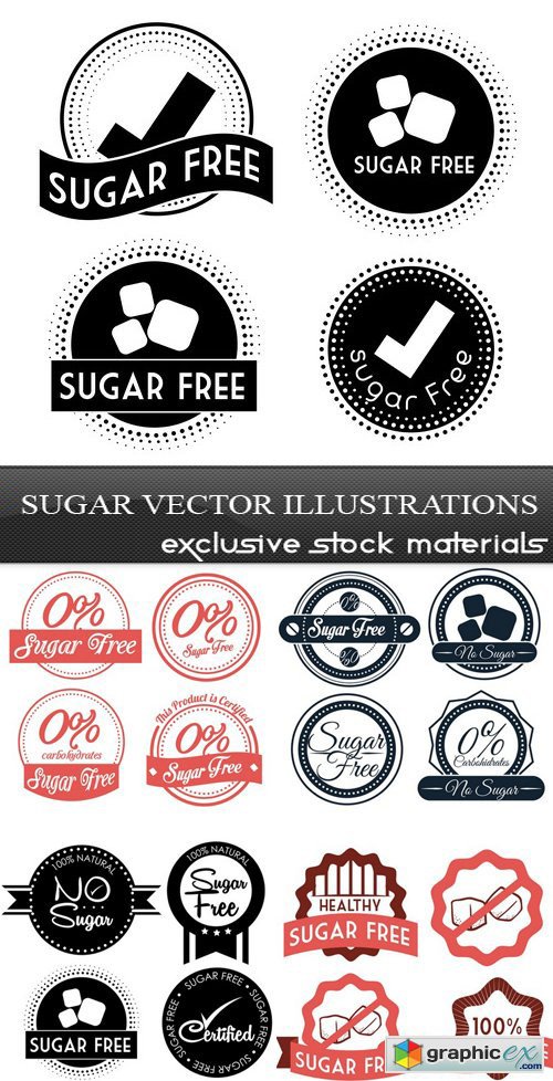 Sugar Vector Illustrations - 5xEPS