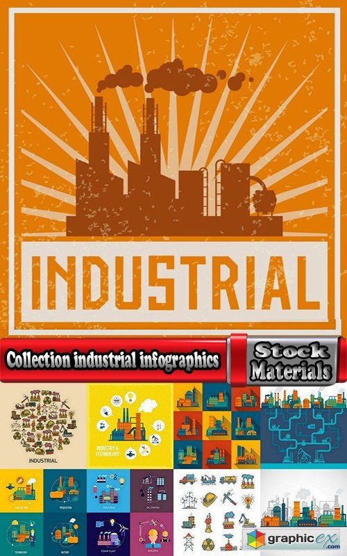 Collection industrial infographics #2-25 Eps