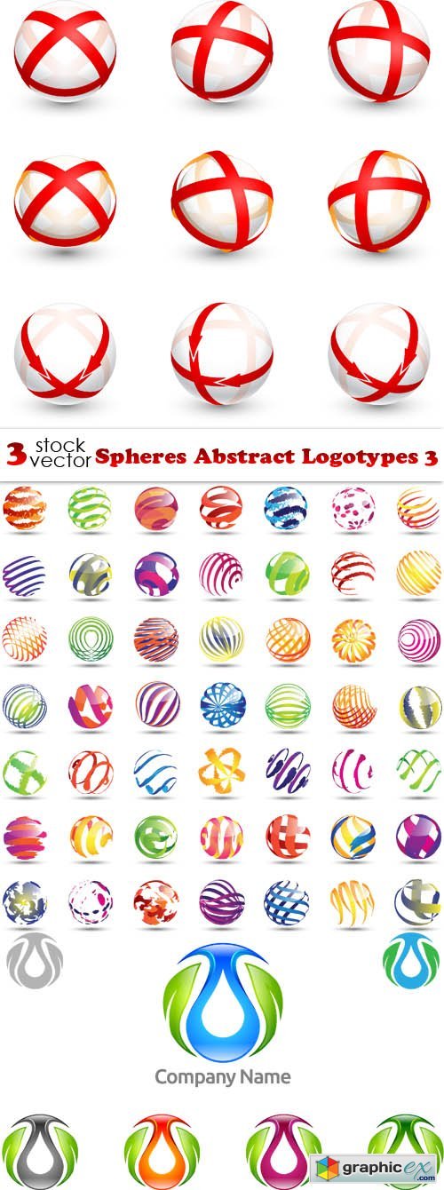 Vectors - Spheres Abstract Logotypes 3