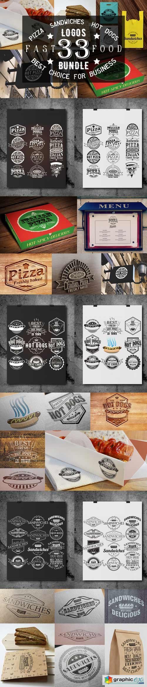 33 Pizza,Sandwiches and Hot Dog logo