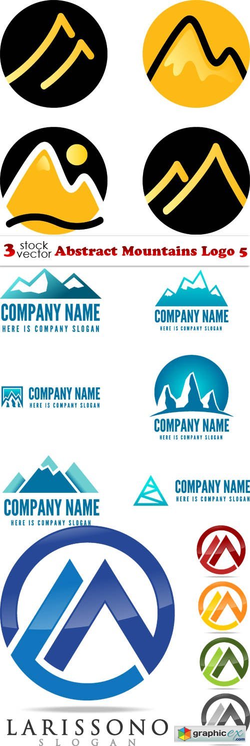 Vectors - Abstract Mountains Logo 5