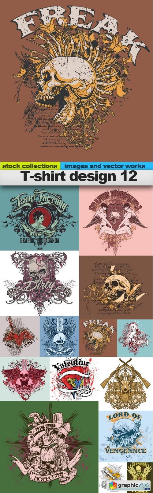 T-shirt design 12,  15 x EPS
