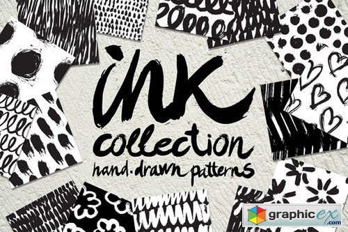 Vector collection of ink patterns