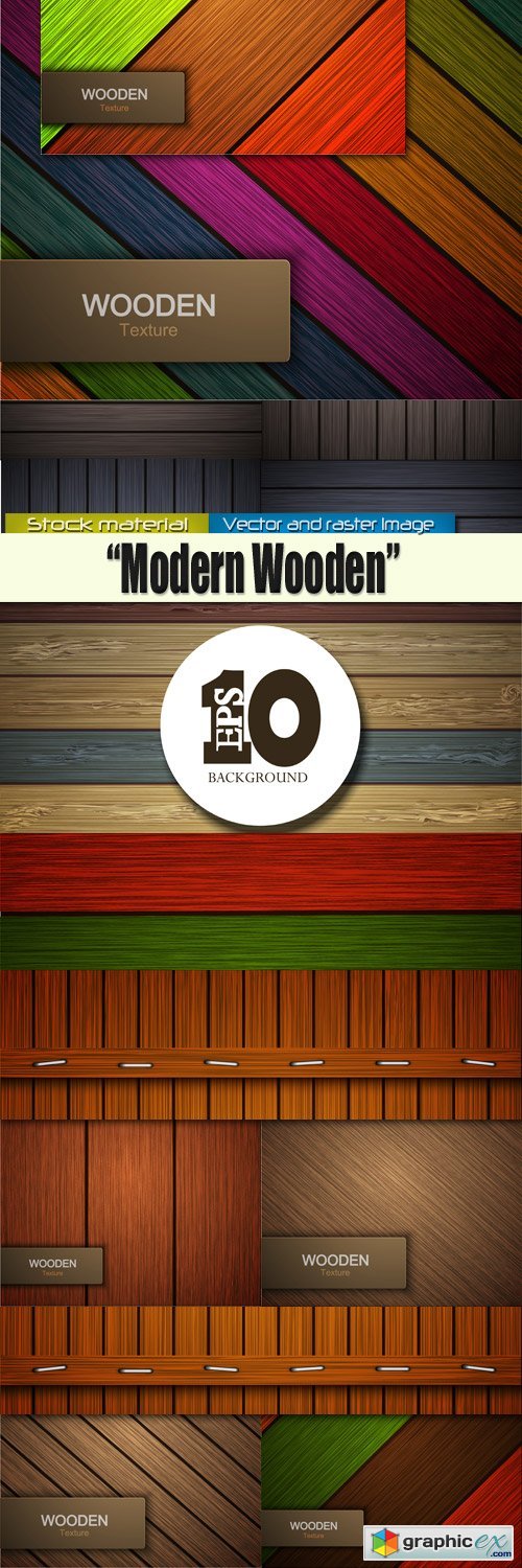 Wooden backgrounds in Vector - Modern style