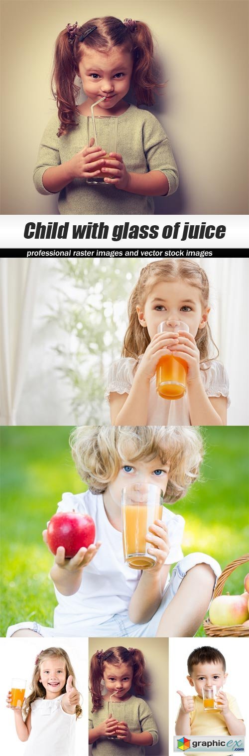 Child with glass of juice