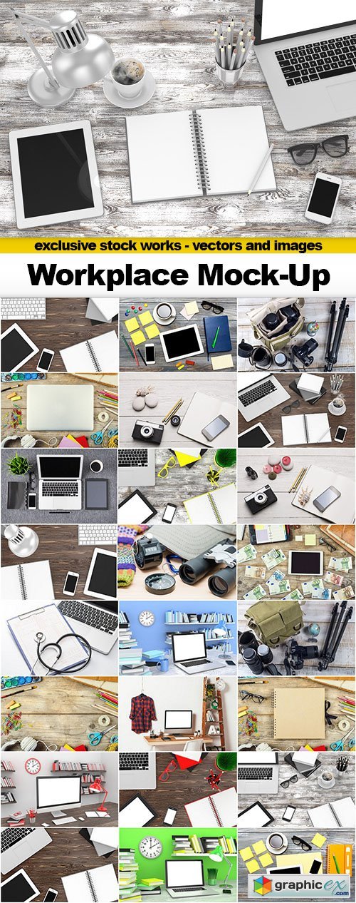 Workplace Mock-Up - 25x JPEGs