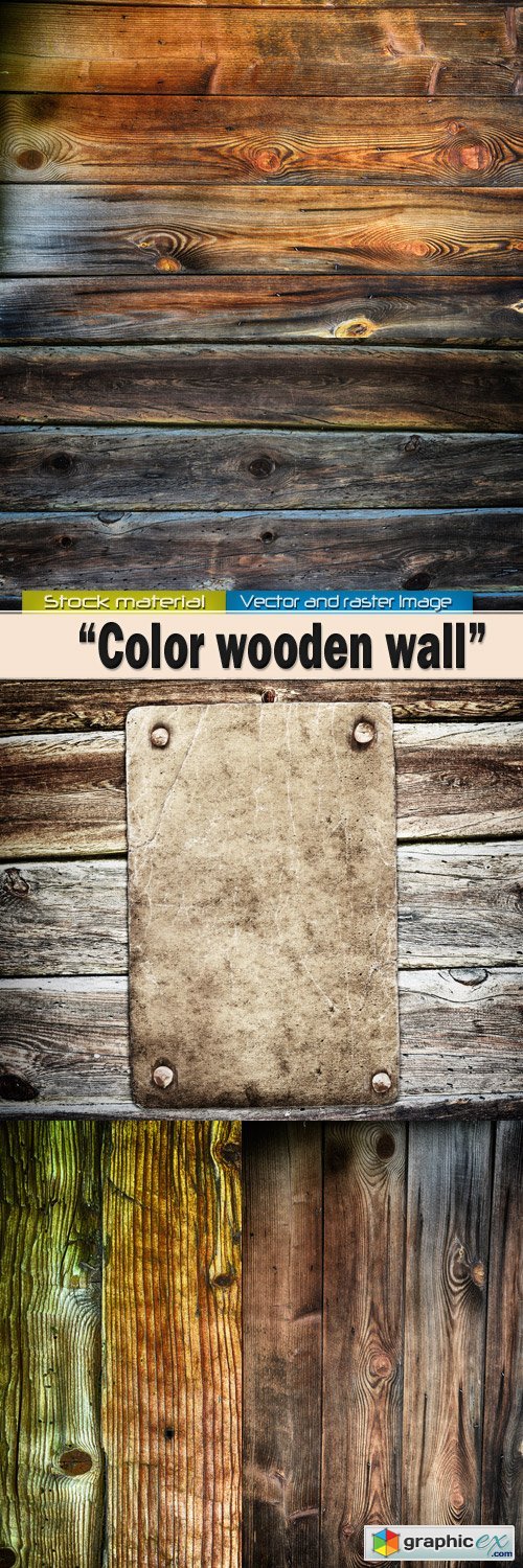 Color wooden wall