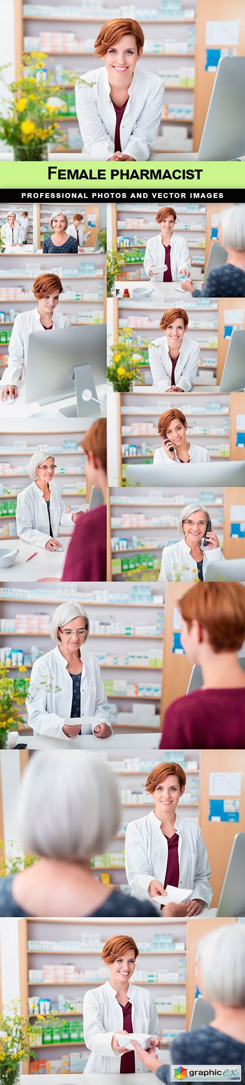 Female pharmacist - 11 EPS
