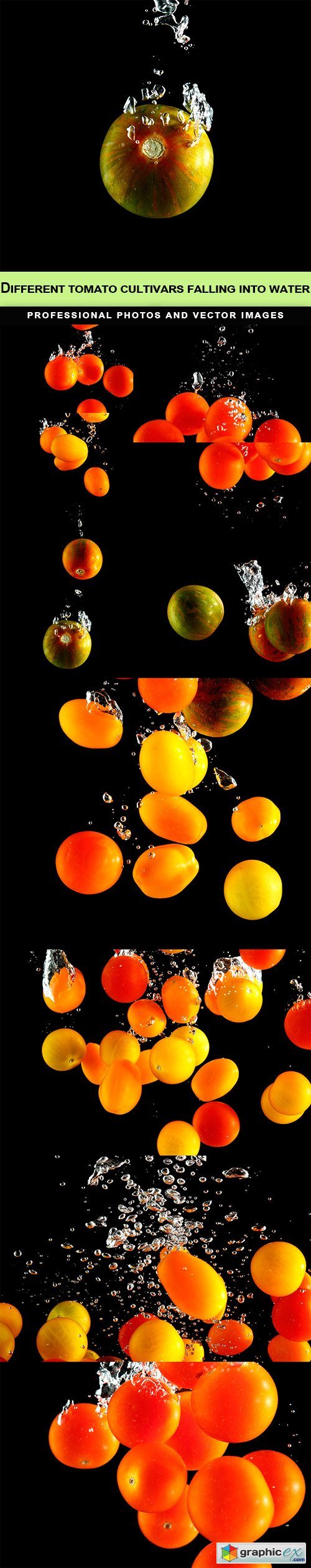 Different tomato cultivars falling into water - 11 UHQ JPEG