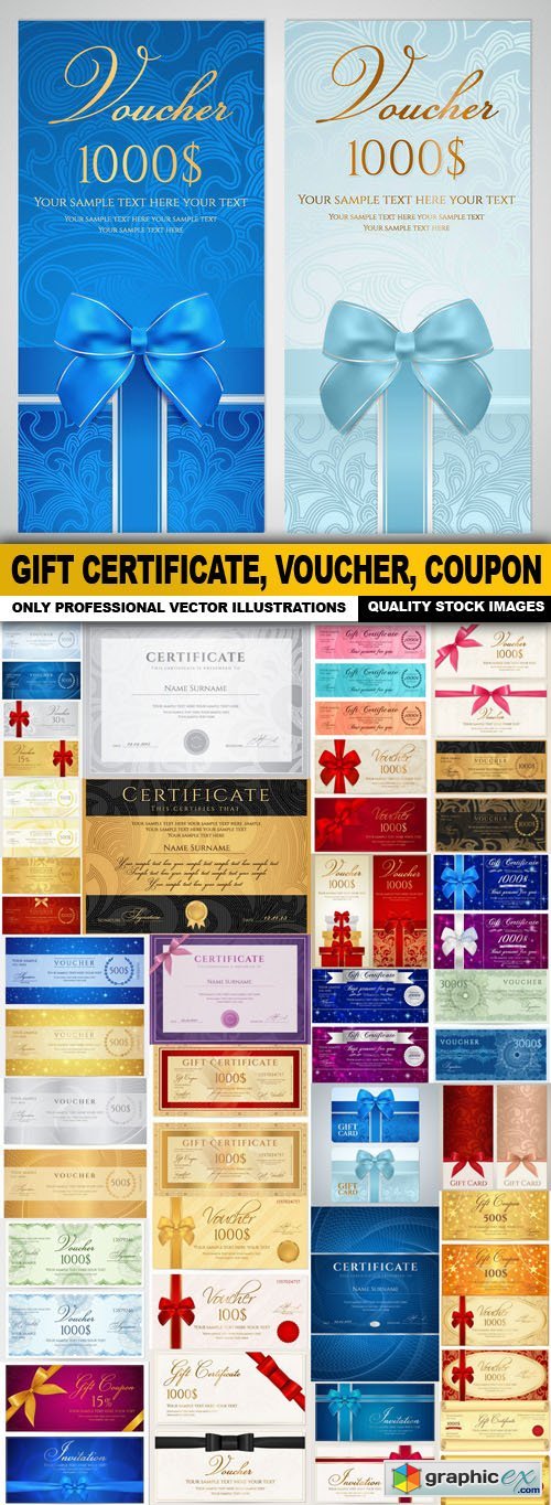 Gift Certificate, Voucher, Coupon - 30 Vector Gift Certificate, Voucher, Coupon - 30 Vector